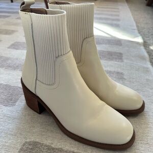 Steve Madden Cream Heeled Boots